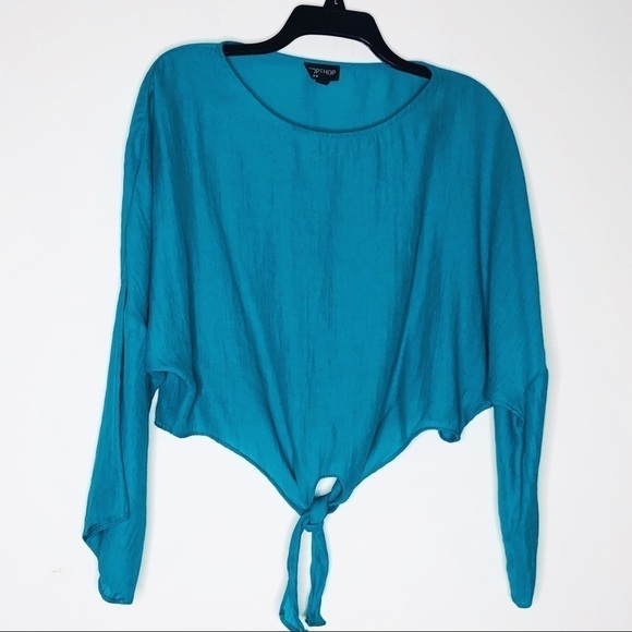 Topshop crop top with tie - Picture 2 of 6